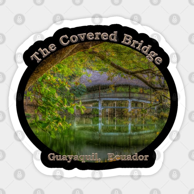 The Covered Bridge in the Forest Sticker by SteveKight